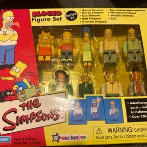 Playmates toys- Toys’R’Us Exclusive “The Simpsons” Blocko figure set, Series #1